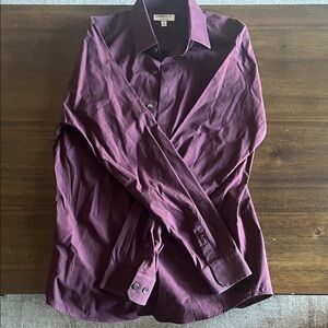 Express Men's Burgundy Dress Shirt